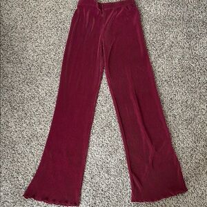 No Boundaries Women's Burgundy Flare Pants